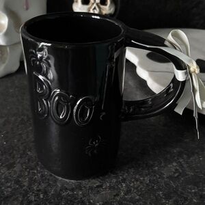 Rae Dunn Black 'Boo!' Halloween Mug